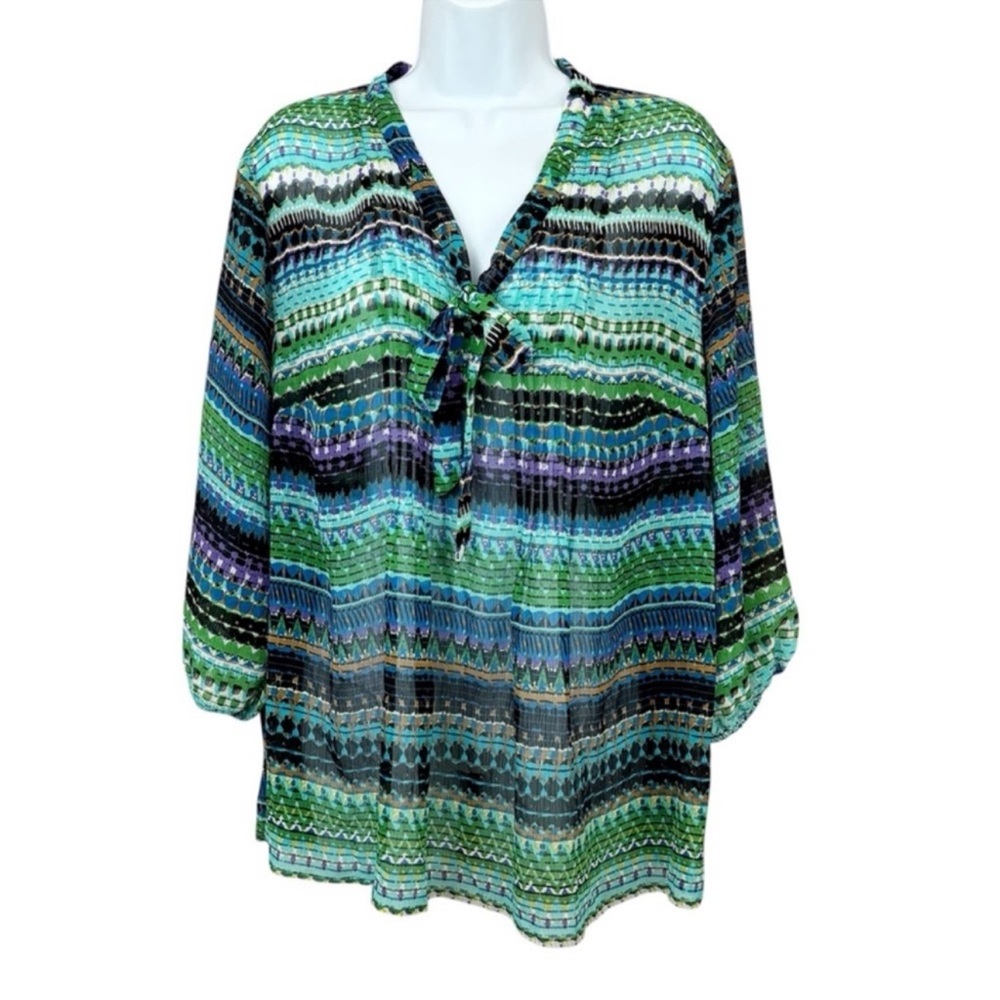 Lane Bryant Multicolor Striped Blouse